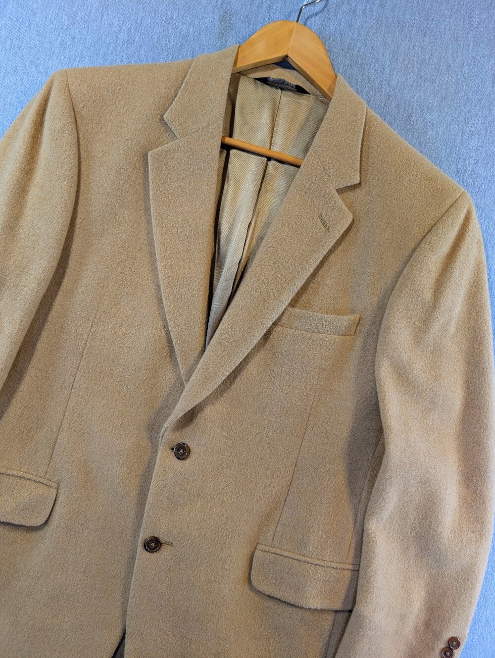 Jos. A Bank 100% Camel Hair Blazer Men's 43R Tan 2 Button Sport Coat
